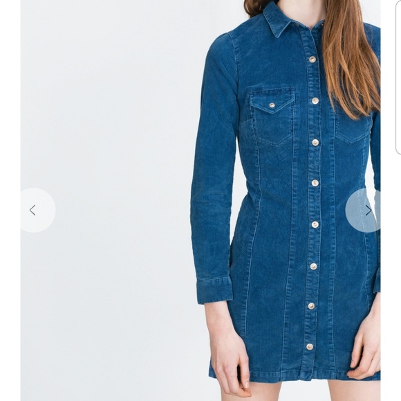 Dresses & Skirts - Zara Trafaluc Corduroy Shirt Dress